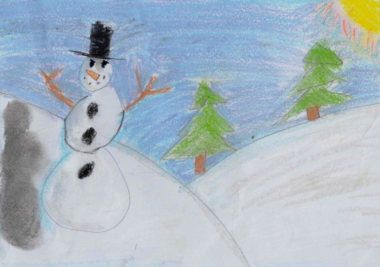 Snowman in the Field